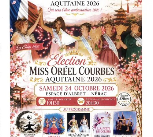 Election miss oréel courbes Aquitaine 2026