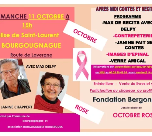 Après-midi contes et récits d'Octobre rose