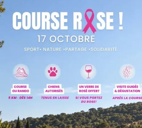Course Rose pour Octobre Rose au Domaine du Grand Mayne