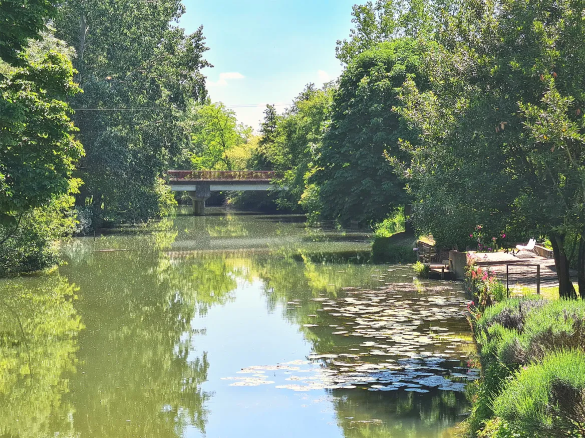 Allemans-du-Dropt vue du pont