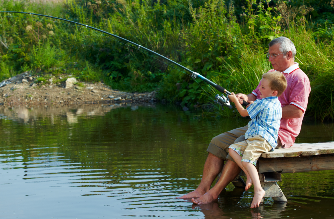 family fishing