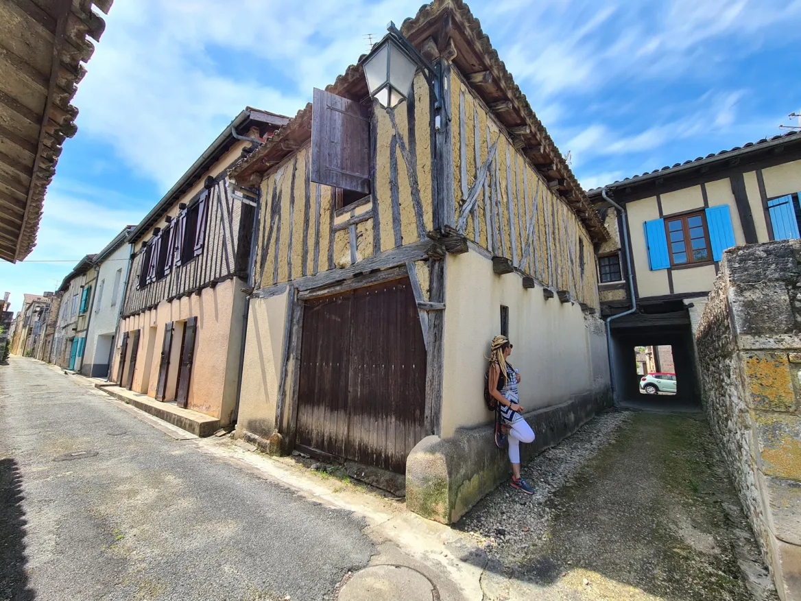 Half-timbered houses in Villeréal