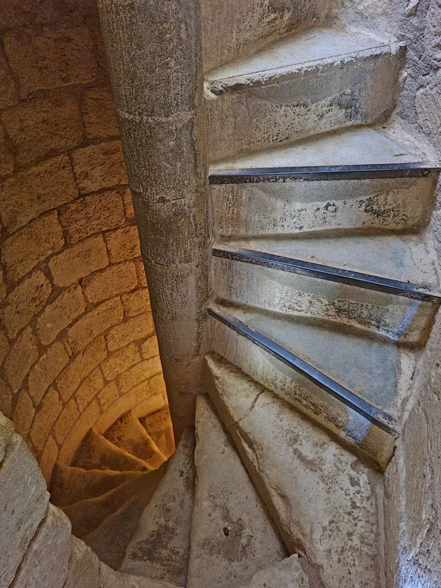Castle of Gavaudun spiral staircases