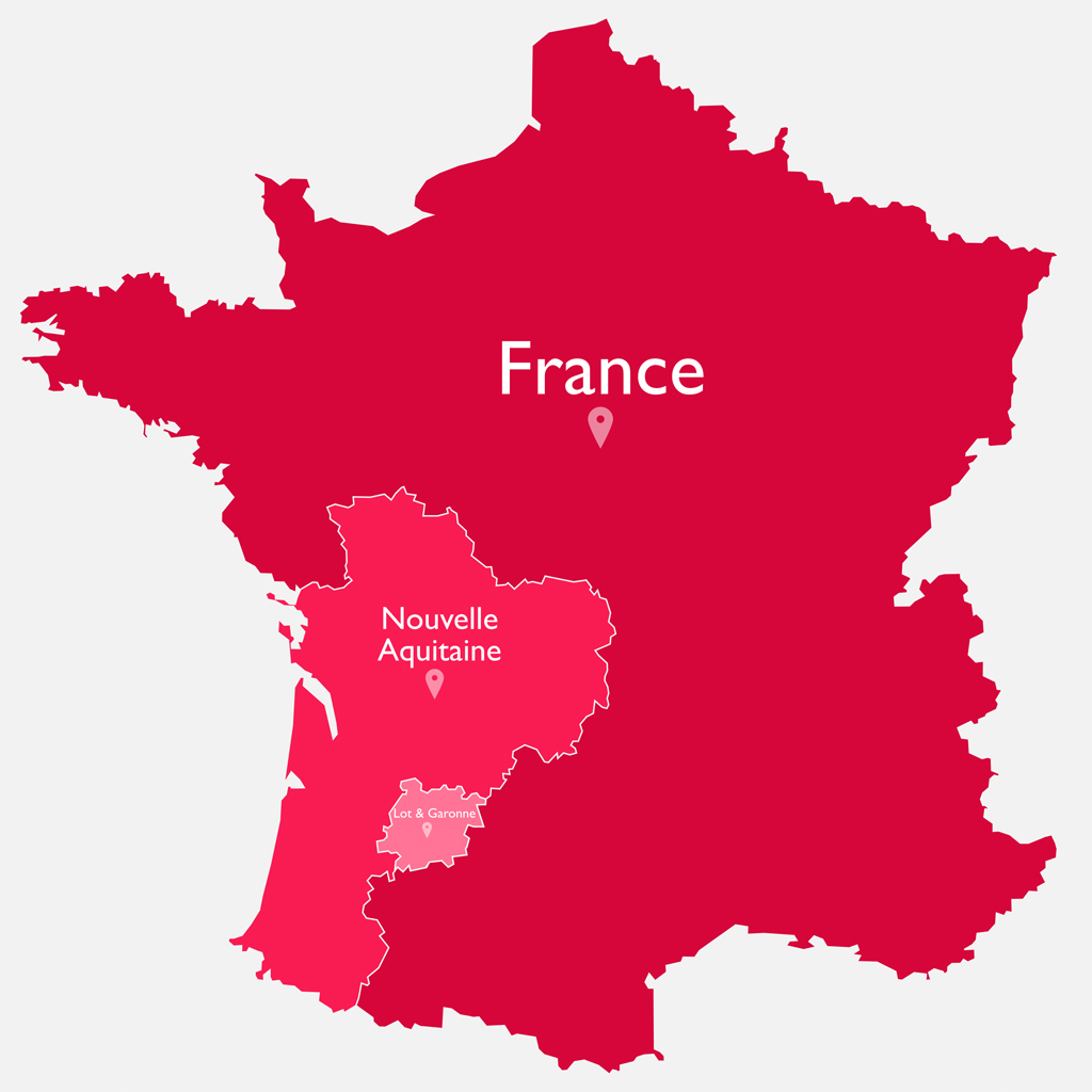 Map of Lot-et-Garonne in France
